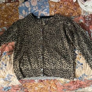J Crew cheetah print top